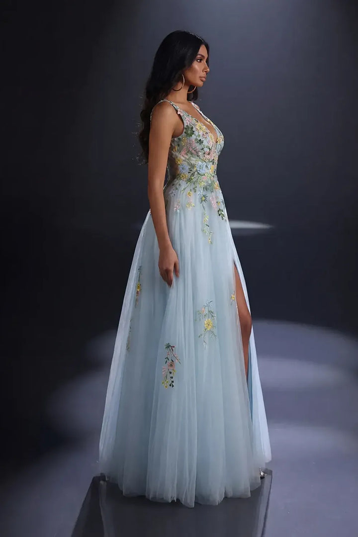 Nicoletta Style NC4023 Floral Lace Evening Gown | Morva Couture
