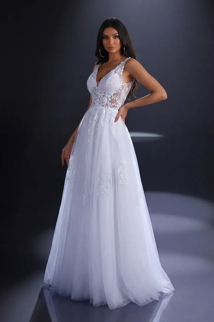 Nicoletta Style NC4023 Floral Lace Evening Gown | Morva Couture