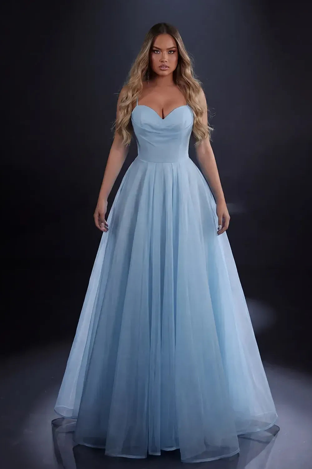 Nicoletta NC4069 Cornflower Blue evening gown