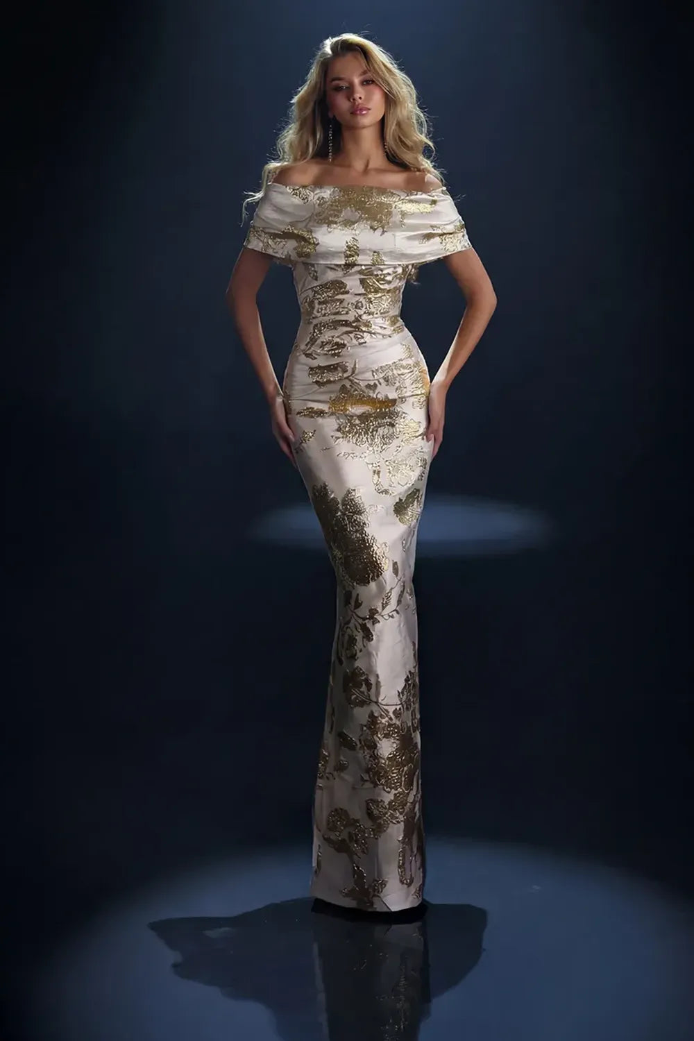 Nicoletta NC4075 Floral Evening Gown | Morva Couture