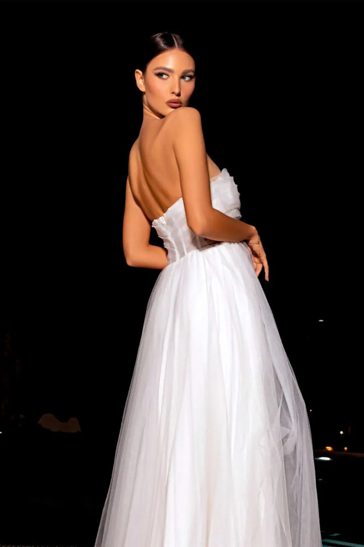 Sweetheart A-line Gown | White Nicoletta  NC2001 - Morvarids