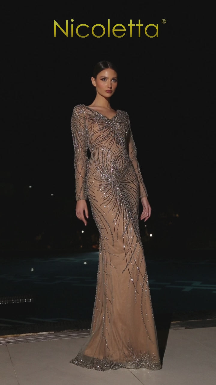 Elegant Sequin Gown | Nicoletta NC2008