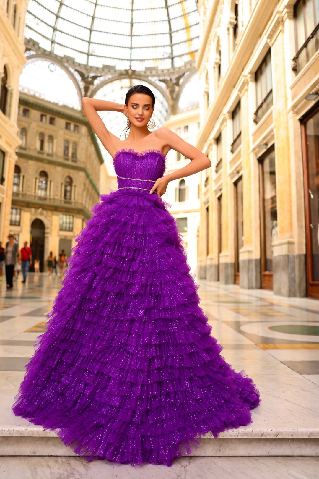 Nicoletta Dress 1047 - Designer Evening Gown - Morvarieds