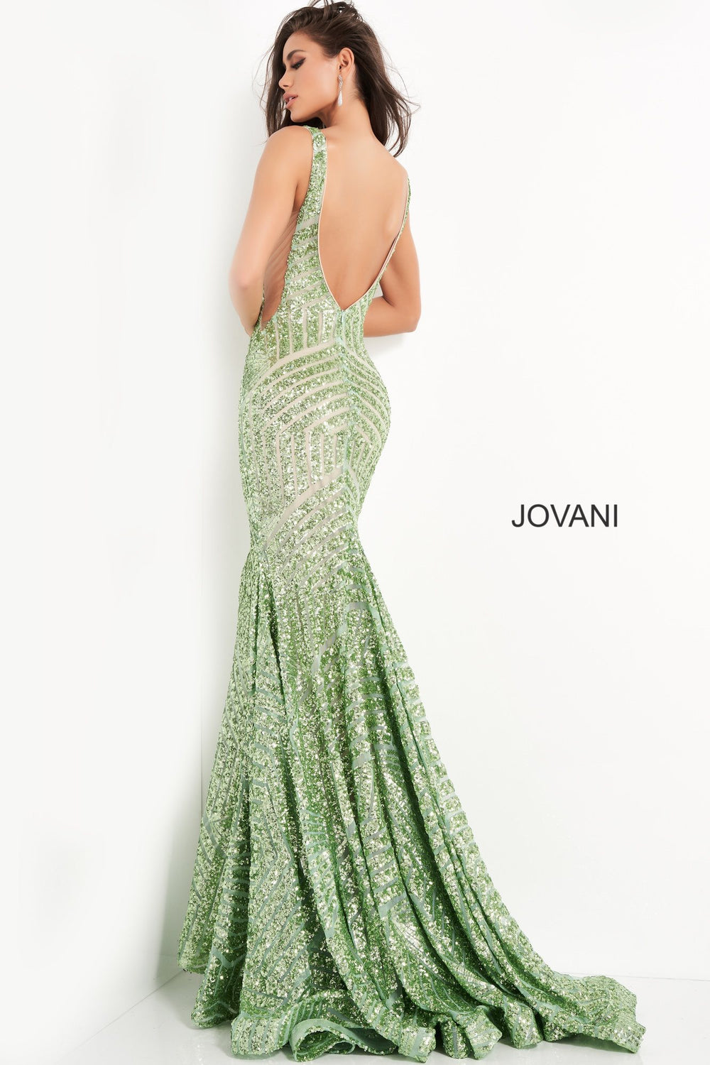 Sparkly Sequin Embellished Formal Prom Dress Jovani 59762 - Morvarieds Boutique