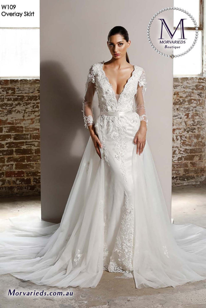 MORVARIEDS - Wedding Dress Overlay Skirt | Overlay Skirt for Jadore W109