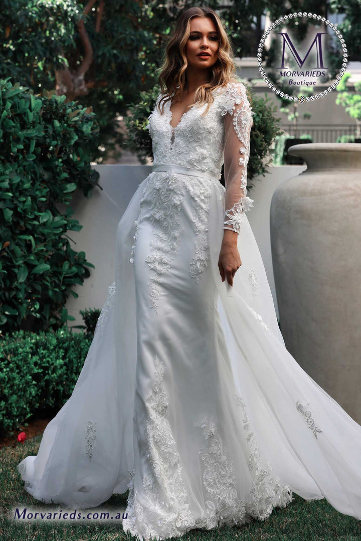 MORVARIEDS - Wedding Dress Overlay Skirt | Overlay Skirt for Jadore W109