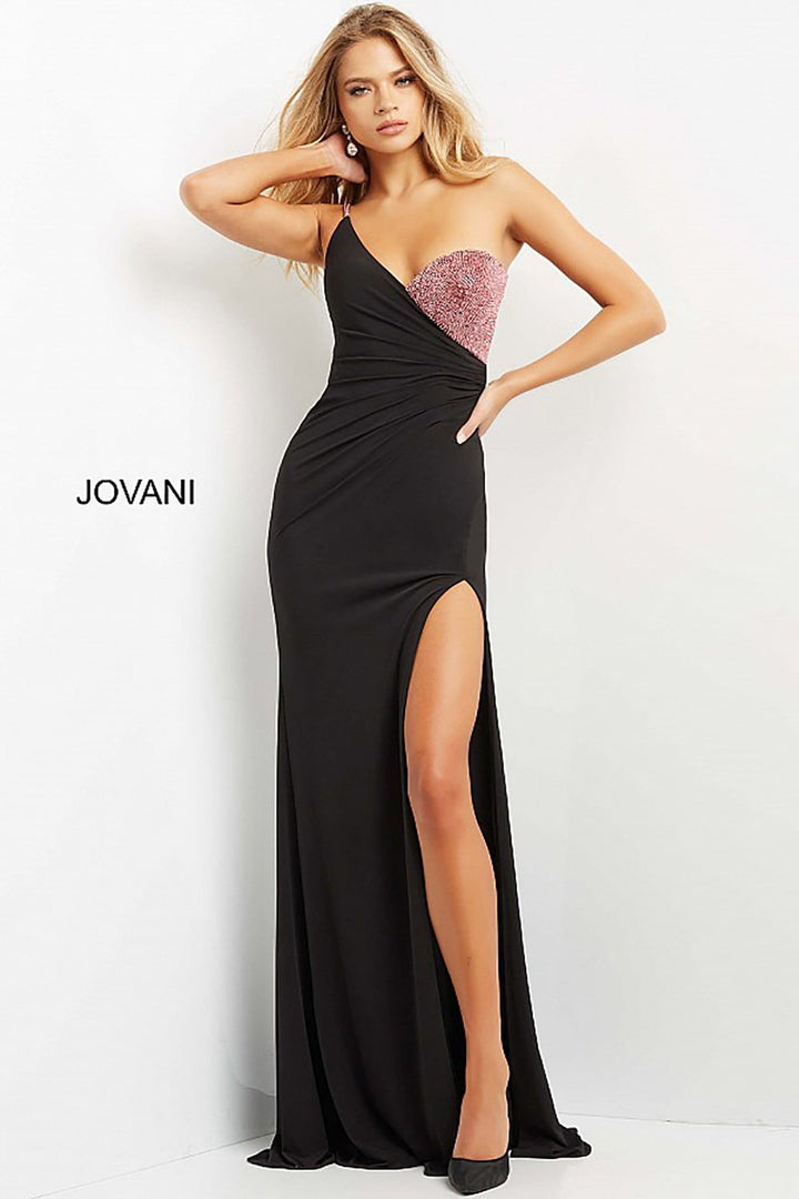 Embellished Bust Fitted Evening Dress Jovani 09021