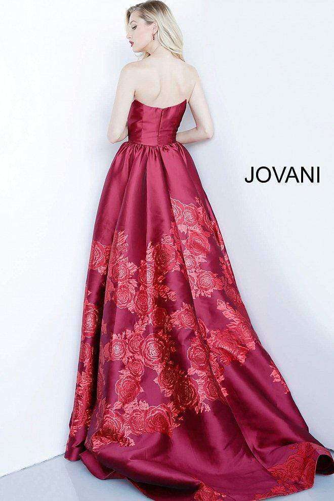 Strapless Pleated Skirt Prom Gown Jovani 02038 - Morvarieds Boutique