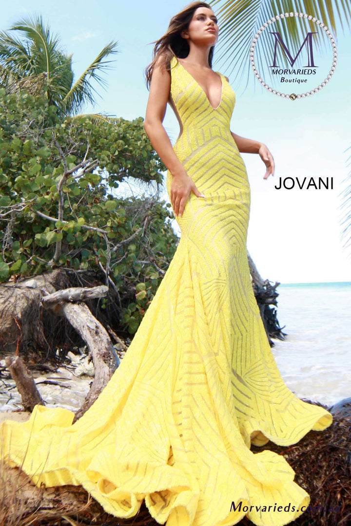 Sparkly Sequin Embellished Formal Prom Dress Jovani 59762 - Morvarieds Boutique