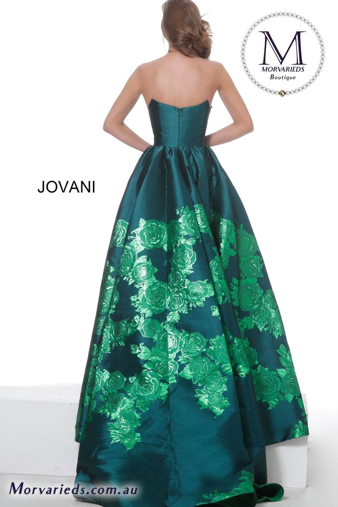 Strapless Pleated Skirt Prom Gown Jovani 02038 - Morvarieds Boutique