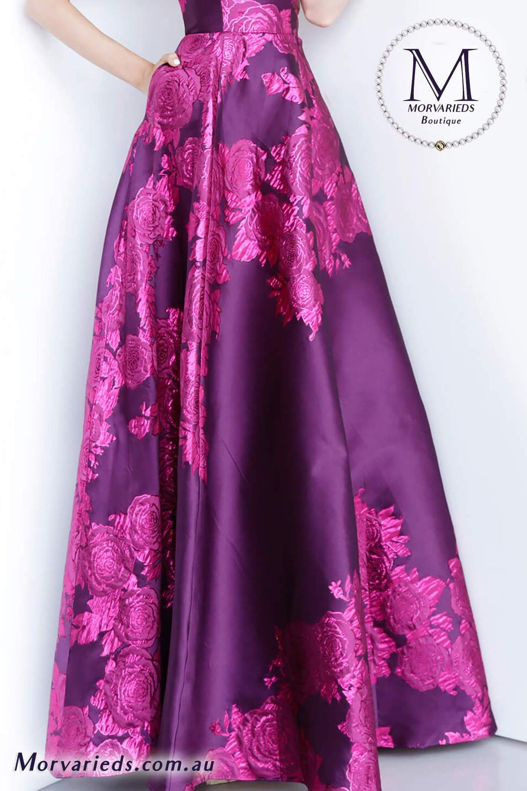 Strapless Pleated Skirt Prom Gown Jovani 02038 - Morvarieds Boutique