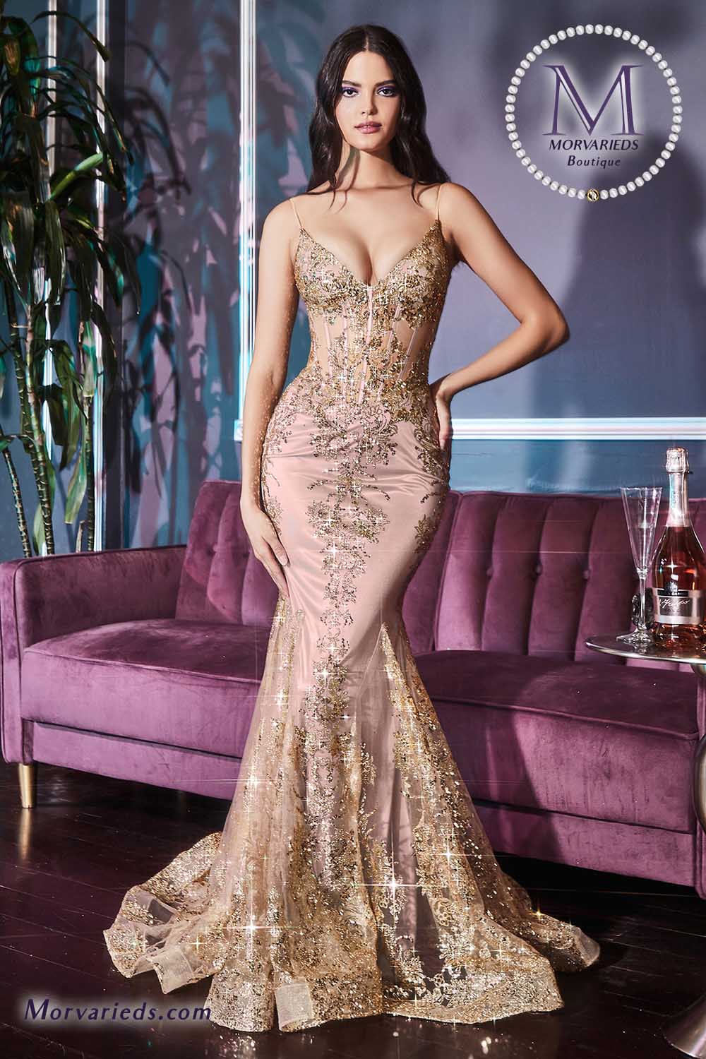 Formal Dress | Fitted Corset Gown J810 - Morvarieds Fashion