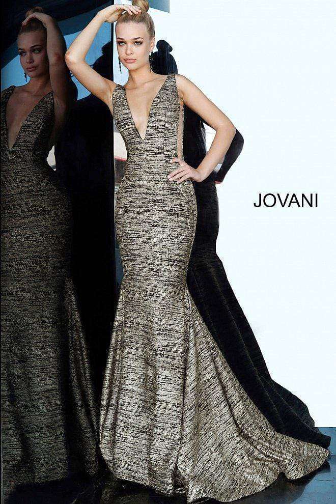 Fitted Plunging Neckline Formal Dress Jovani 47075 - Morvarieds Fashion