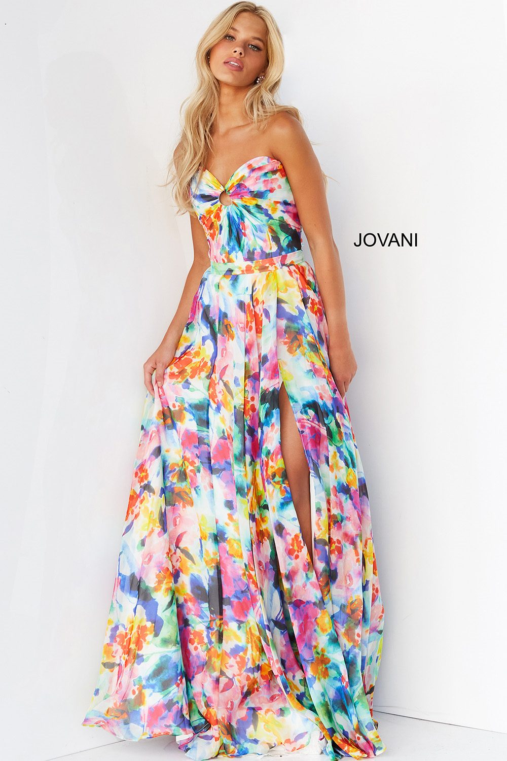 Multi Strapless Sweetheart Neck Prom Gown Jovani 05589 - Morvarieds Fashion