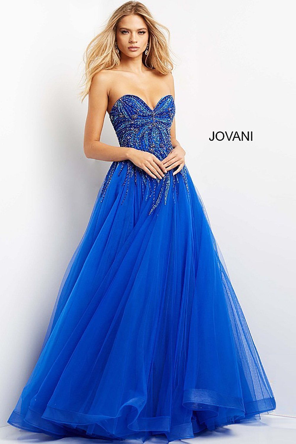 Beaded Bodice Strapless Prom Ballgown Jovani 07946 - Morvarieds Fashion