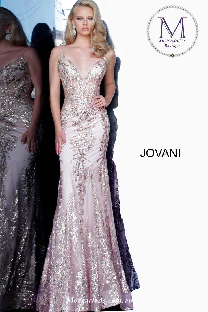 Mermaid V Neckline Formal Prom Dress Jovani 3675 - Morvarieds Fashion