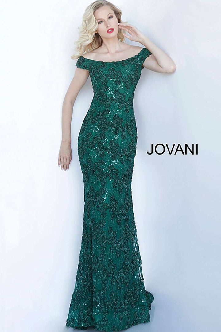 Off the Shoulder Fitted Mother of the Bride Dress Jovani 1910 - Morvarieds Fashion