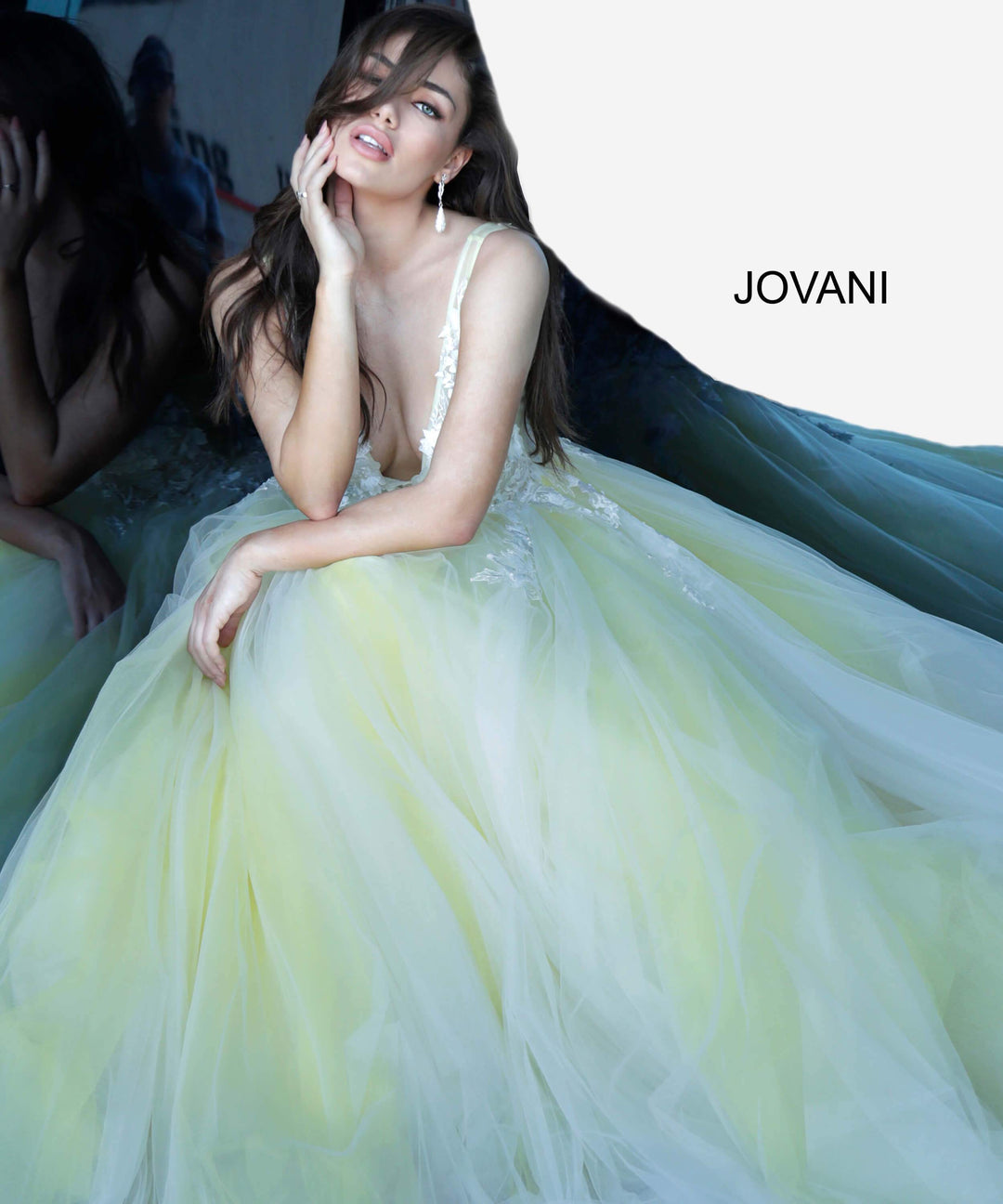 Floral Appliques Prom Dress Jovani 55634 - Morvarieds Fashion