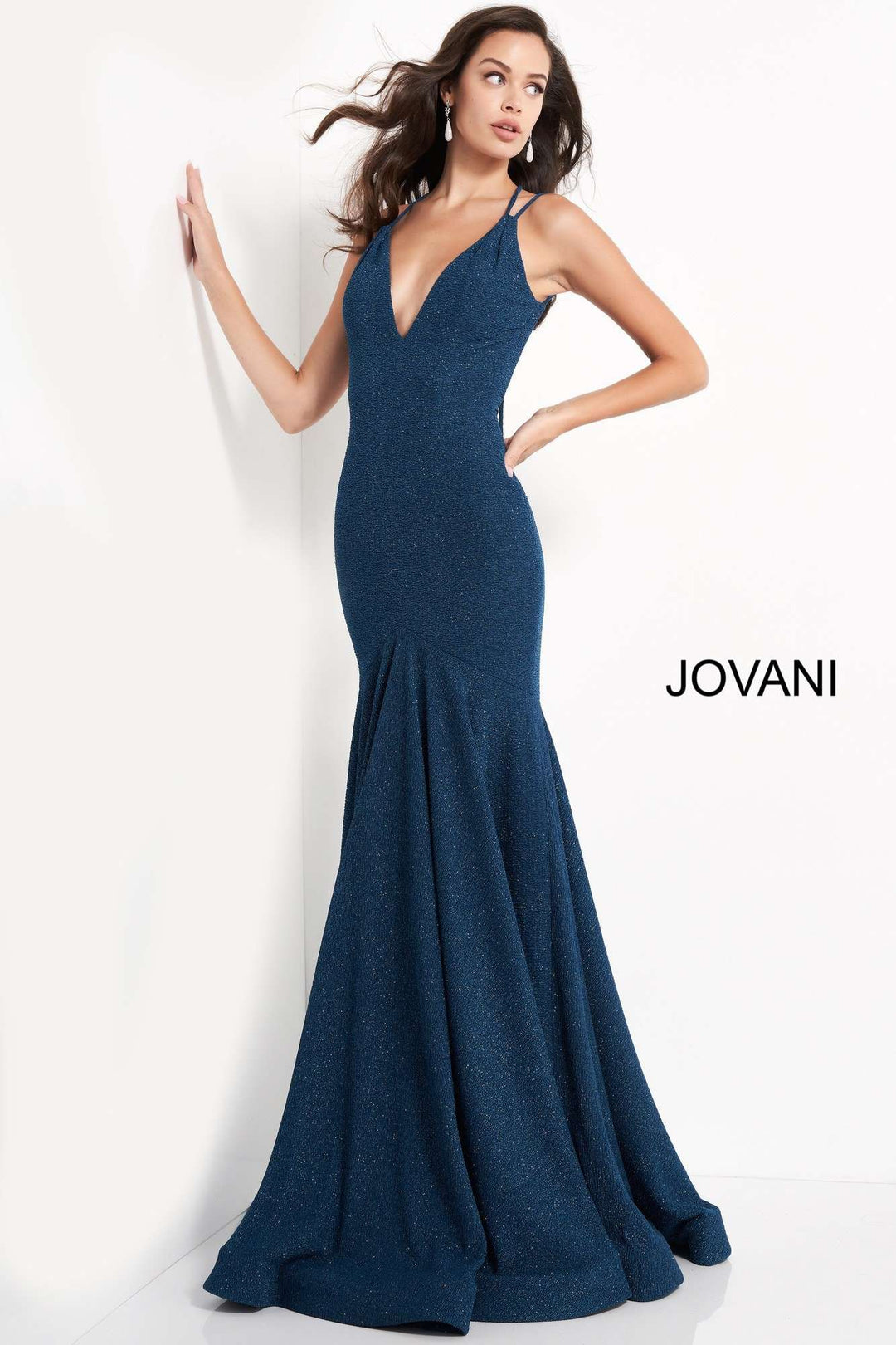 Spaghetti Strap Form Fitting Prom Dress Jovani 60214 - Morvarieds Fashion