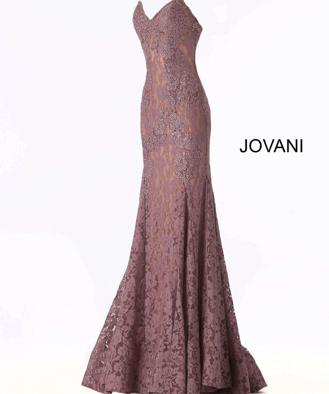 Fitted Strapless Lace Prom Dress Jovani 37334 - Morvarieds Fashion