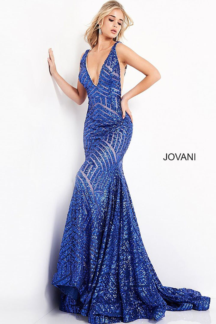 Sparkly Sequin Embellished Formal Prom Dress Jovani 59762 - Morvarieds Fashion