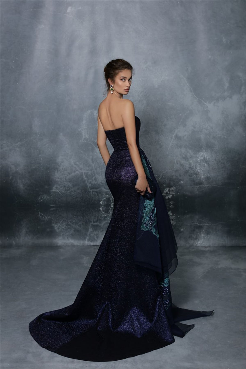Modern Mother of the Bride Dress | FERİS - Tarik Ediz Evening Dress 96071 - Morvarieds Fashion