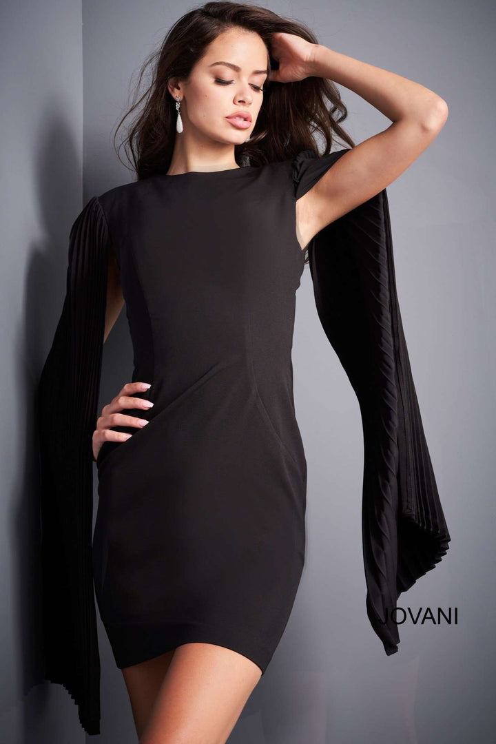 Open Back Knee Length Cocktail Dress Jovani 00755 - Morvarieds Fashion