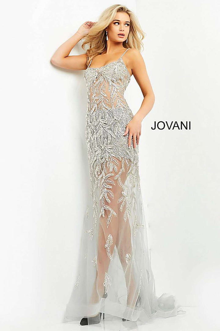 Beaded Square Neck Prom Dress Jovani 06665 - Morvarieds Fashion
