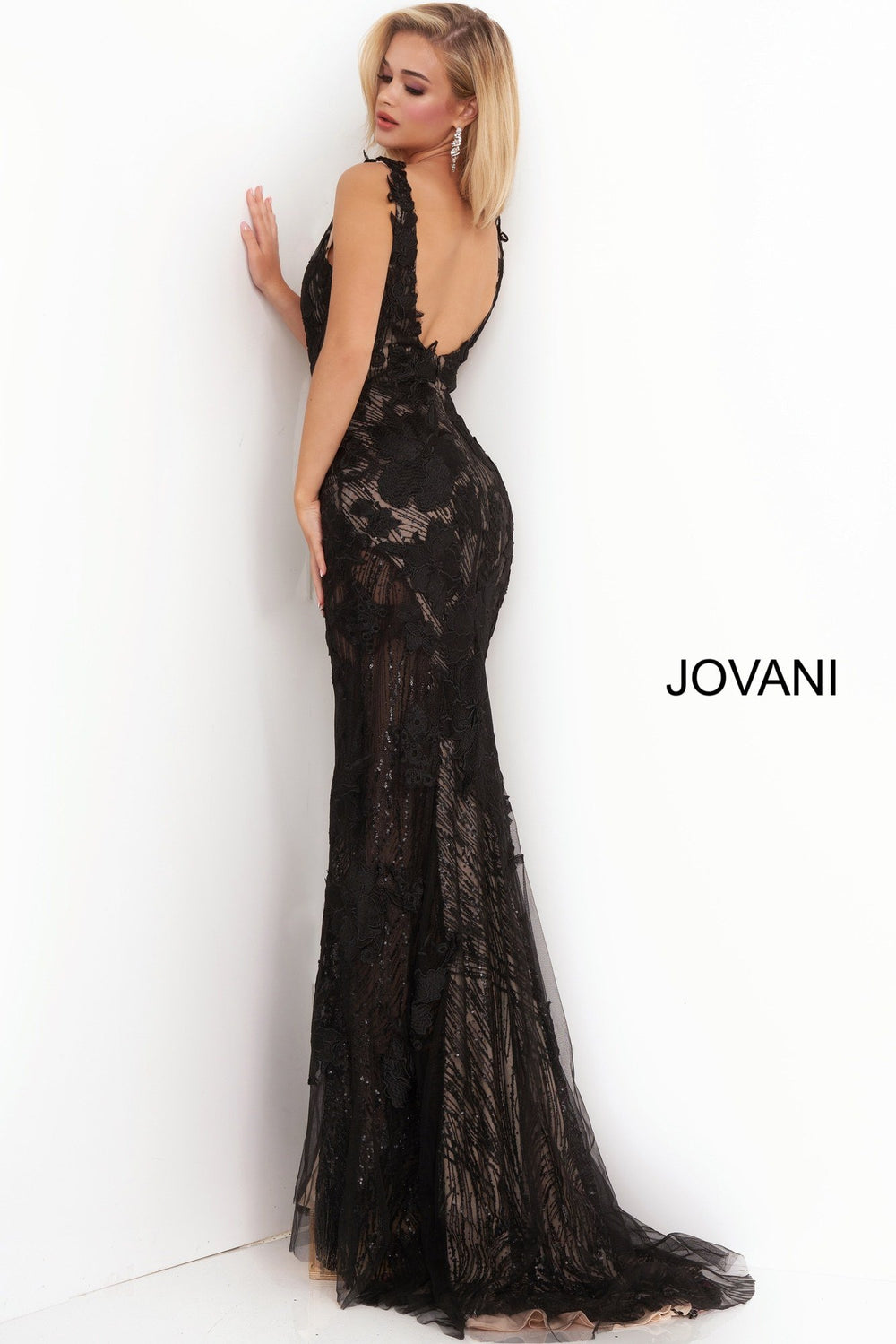 Plunging Neckline Evening Gown Jovani 02444 - Morvarieds Fashion