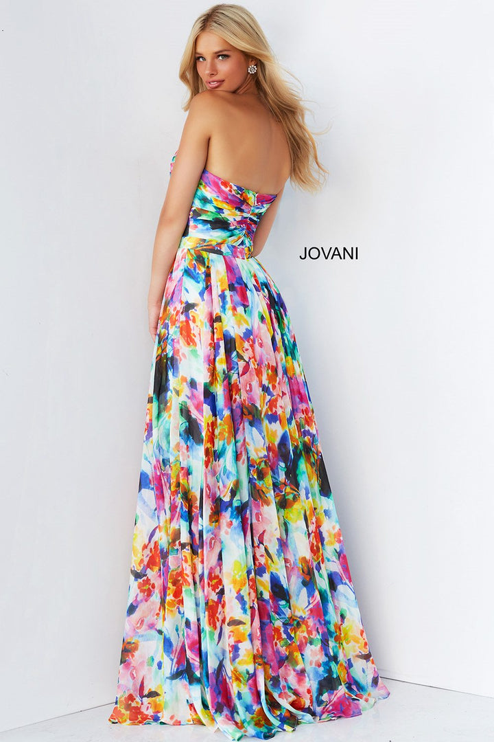 Multi Strapless Sweetheart Neck Prom Gown Jovani 05589 - Morvarieds Fashion