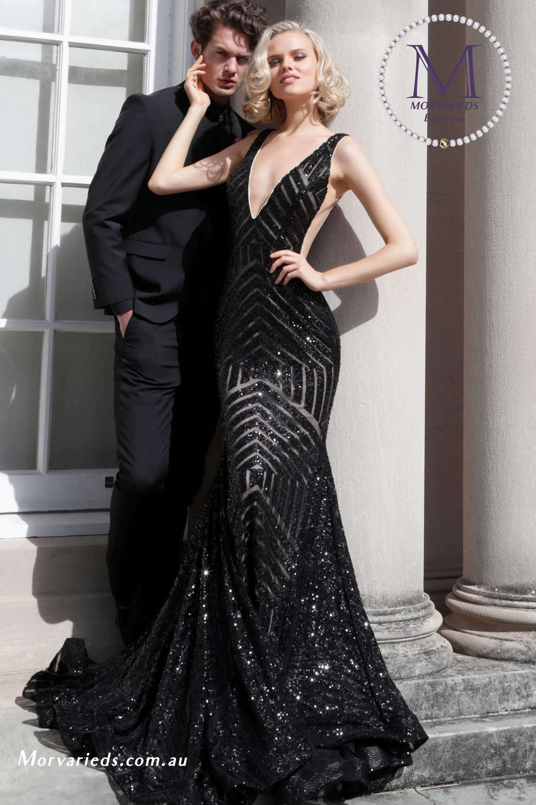 Sparkly Sequin Embellished Formal Prom Dress Jovani 59762 - Morvarieds Fashion