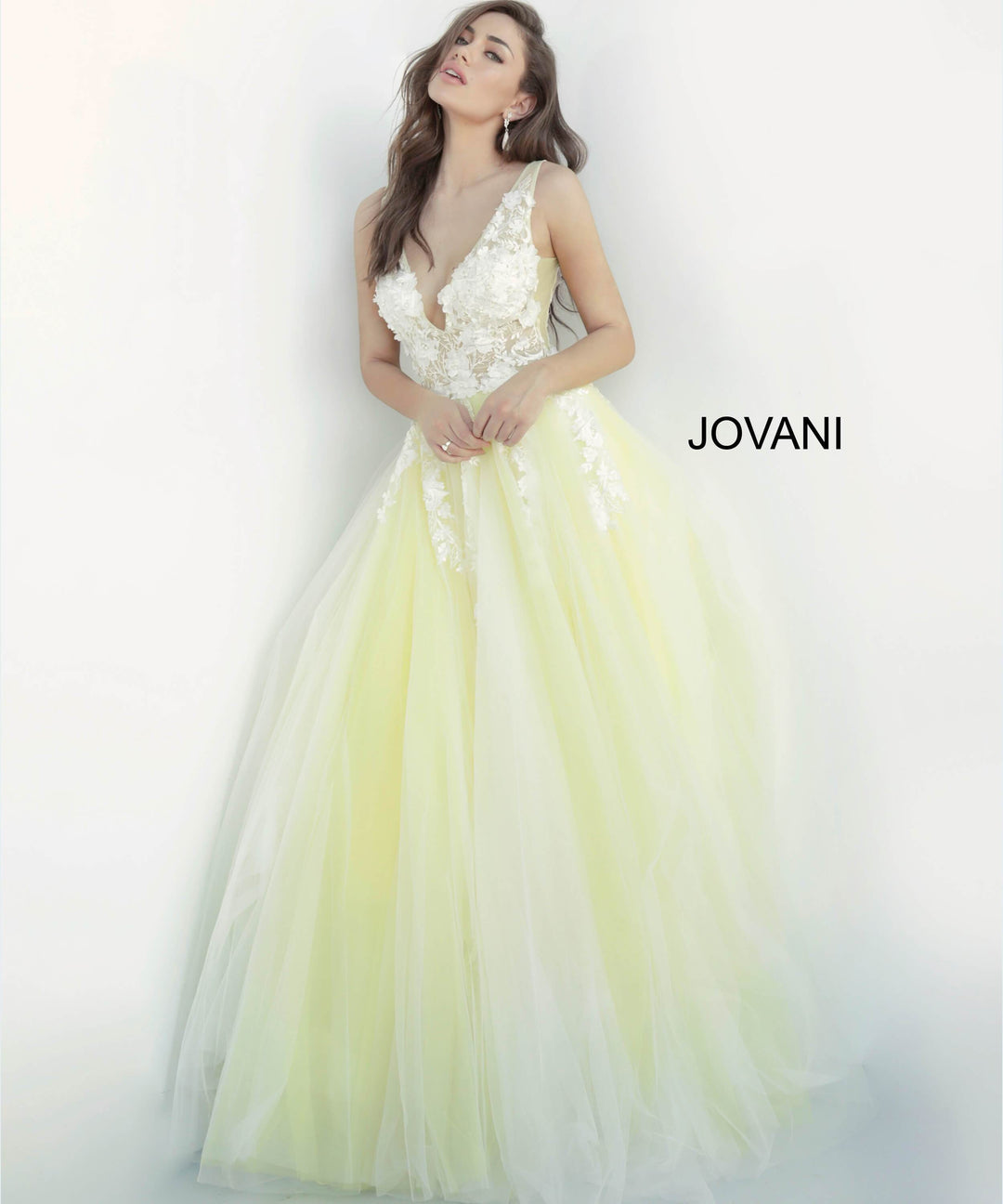Floral Appliques Prom Dress Jovani 55634 - Morvarieds Fashion