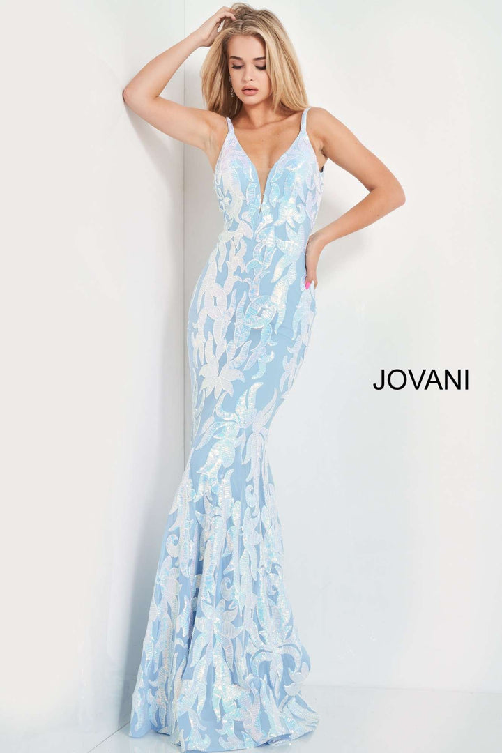 Plunging Neckline Fitted Prom Dress Jovani 3263 - Morvarieds Fashion