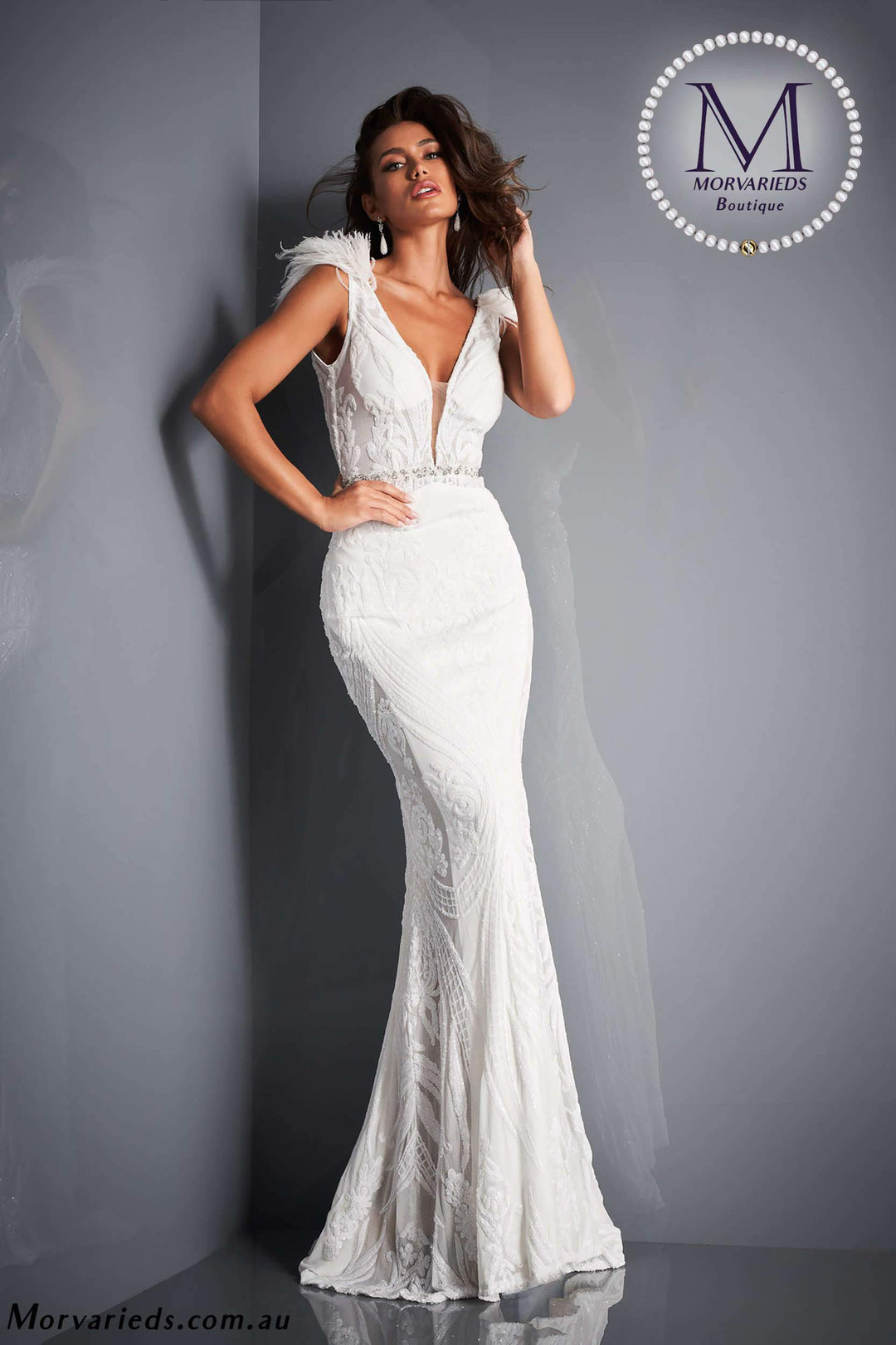 Sparkly Sequin Fitted Evening Dress Jovani 3180 - Morvarieds Fashion