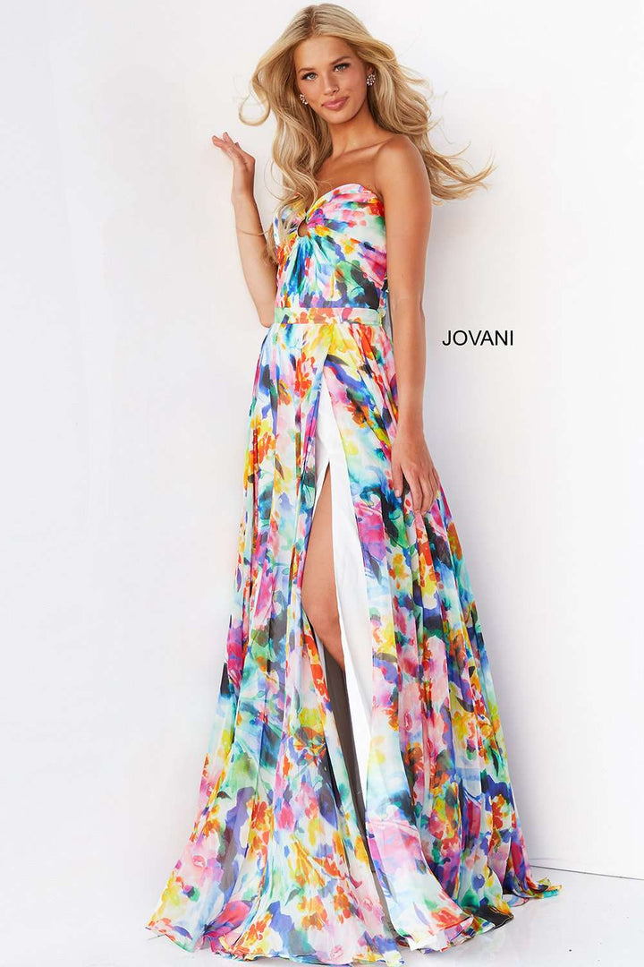 Multi Strapless Sweetheart Neck Prom Gown Jovani 05589 - Morvarieds Fashion