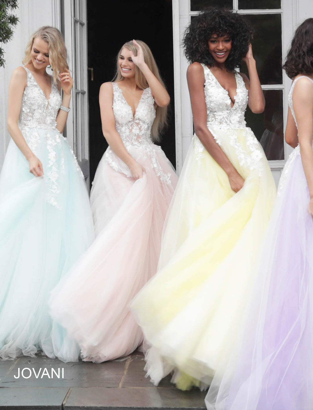Floral Appliques Prom Dress Jovani 55634 - Morvarieds Fashion