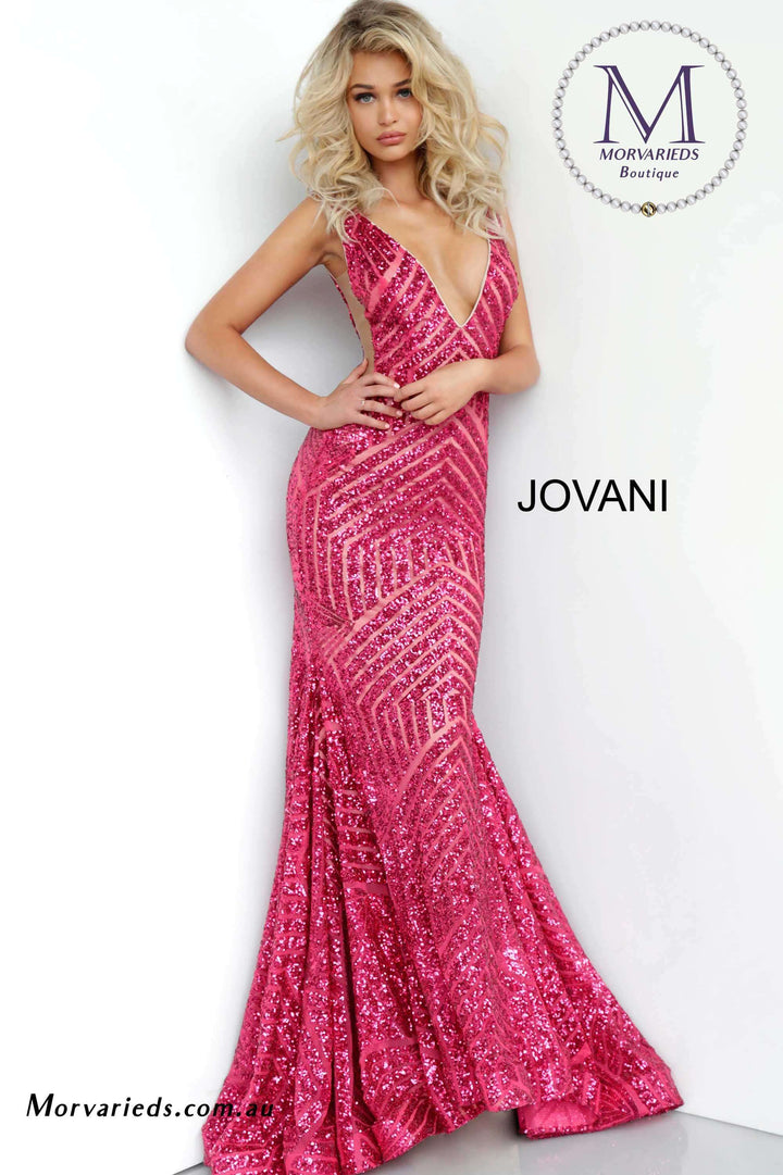 Sparkly Sequin Embellished Formal Prom Dress Jovani 59762 - Morvarieds Fashion