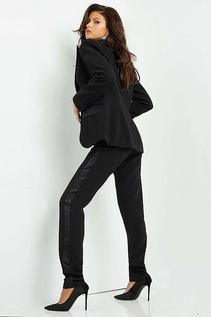 High Waist Pants Two Piece Pant Suit Dress Jovani 07293 - Morvarieds Fashion
