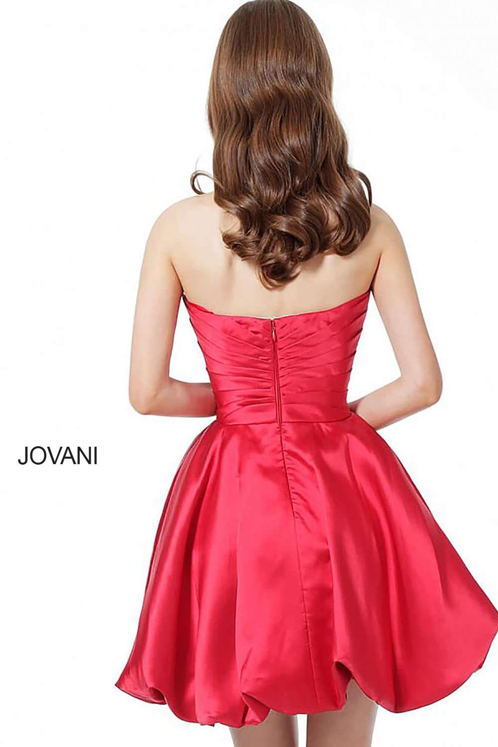 Strapless Bubble Skirt Cocktail Dress Jovani 66698 - Morvarieds Fashion