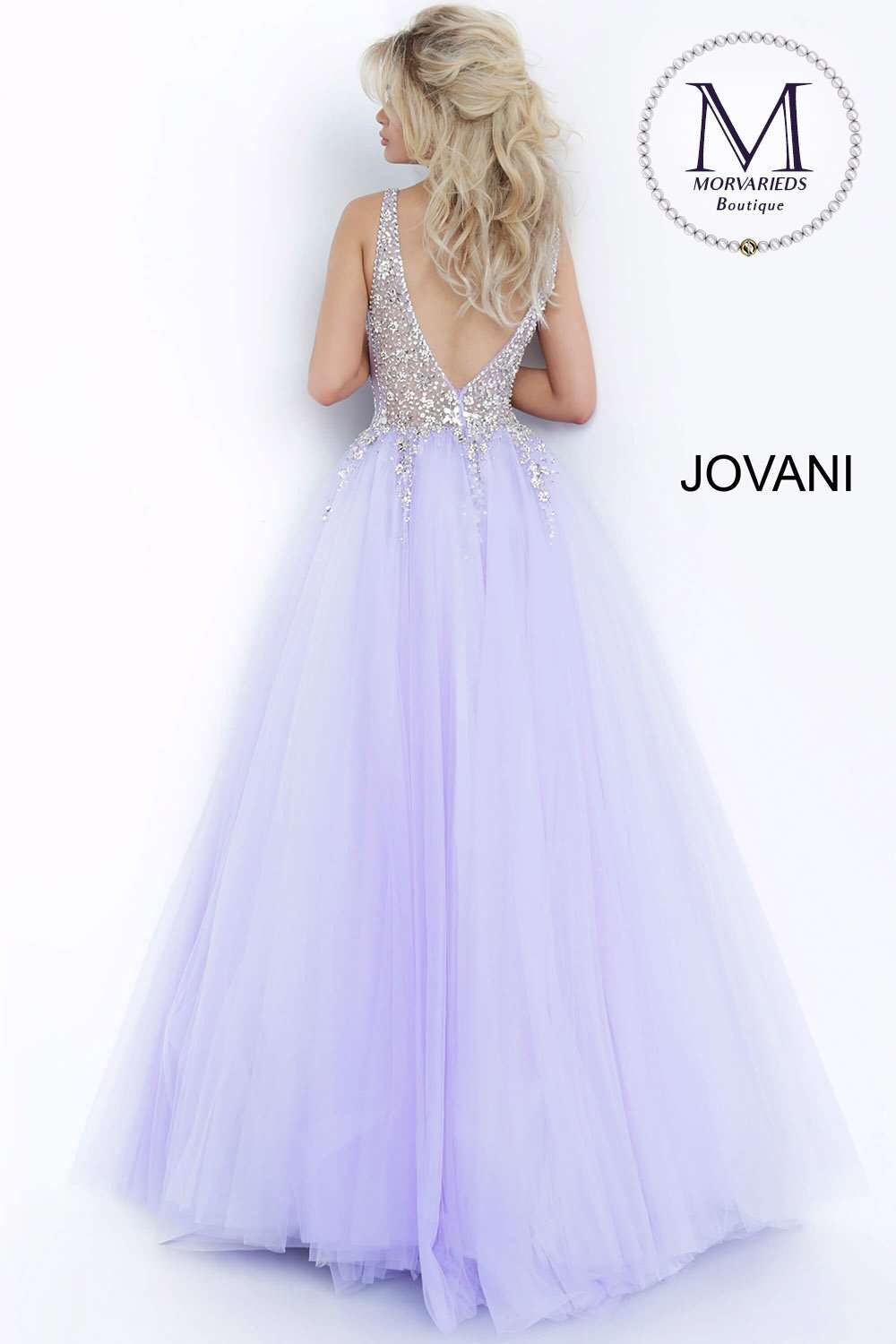 Crystal Embellished Bodice Prom Ballgown Jovani 65379 - Morvarieds Fashion