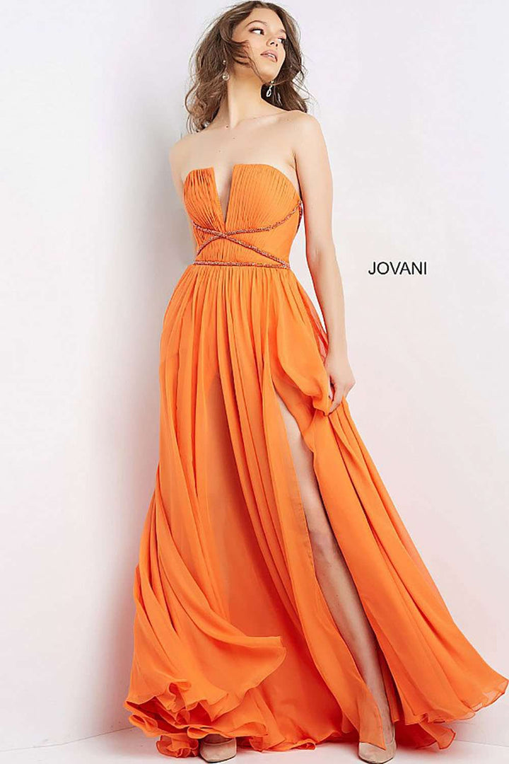 Gorgeous Chiffon Strapless Prom Dress Jovani 05971 - Morvarieds Fashion