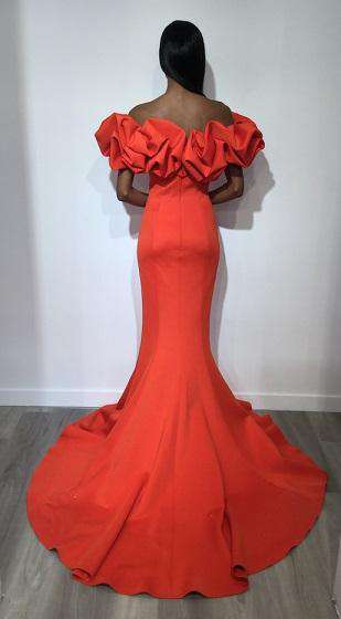 Off the Shoulder Scuba Evening Dress Jovani 04368 - Morvarieds Fashion