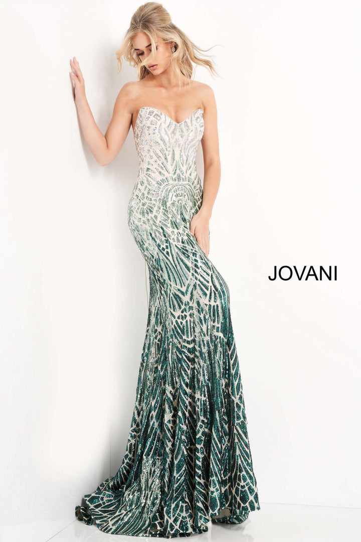 Embellished Strapless Prom Dress Jovani 06459 - Morvarieds Fashion