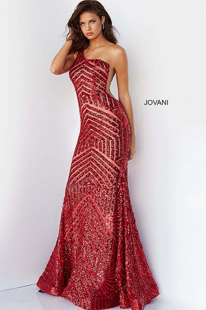 Sequin Embellished Long Prom Gown Jovani 06017 - Morvarieds Fashion