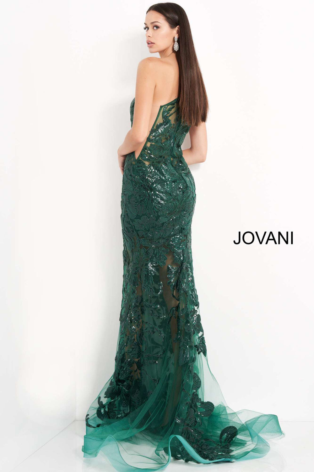 One Shoulder Embellished Prom Dress Jovani 02895 - Morvarieds Fashion