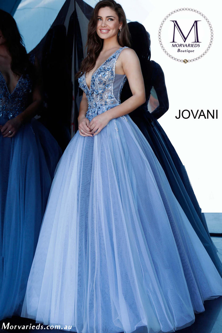 Floral Embellished Prom Ballgown Jovani 3110 - Morvarieds Fashion