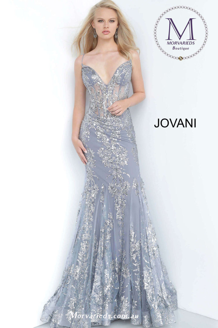 Mermaid V Neckline Formal Prom Dress Jovani 3675 - Morvarieds Fashion