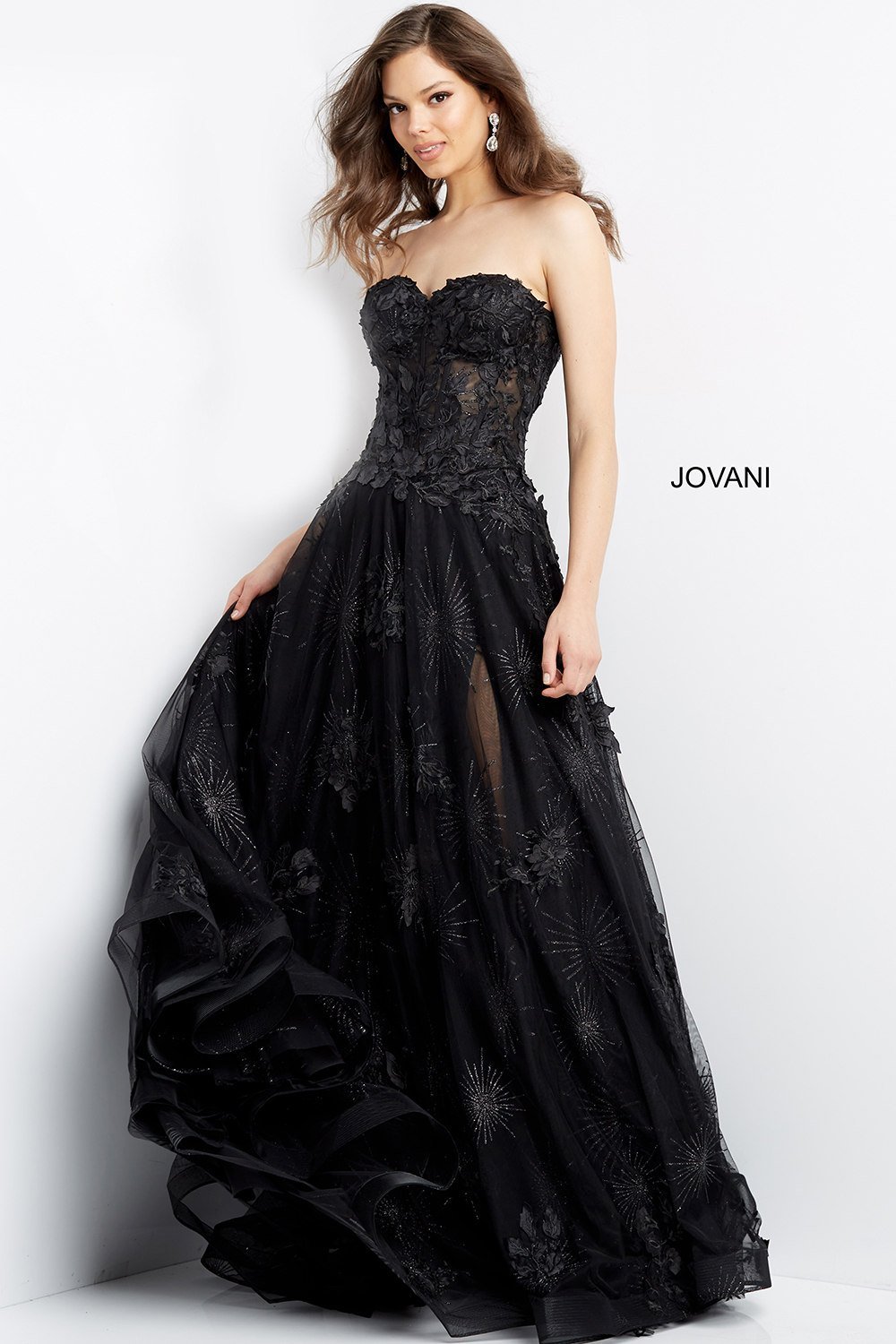 Strapless Corset Bodice Prom Dress Jovani 07304 - Morvarieds Fashion