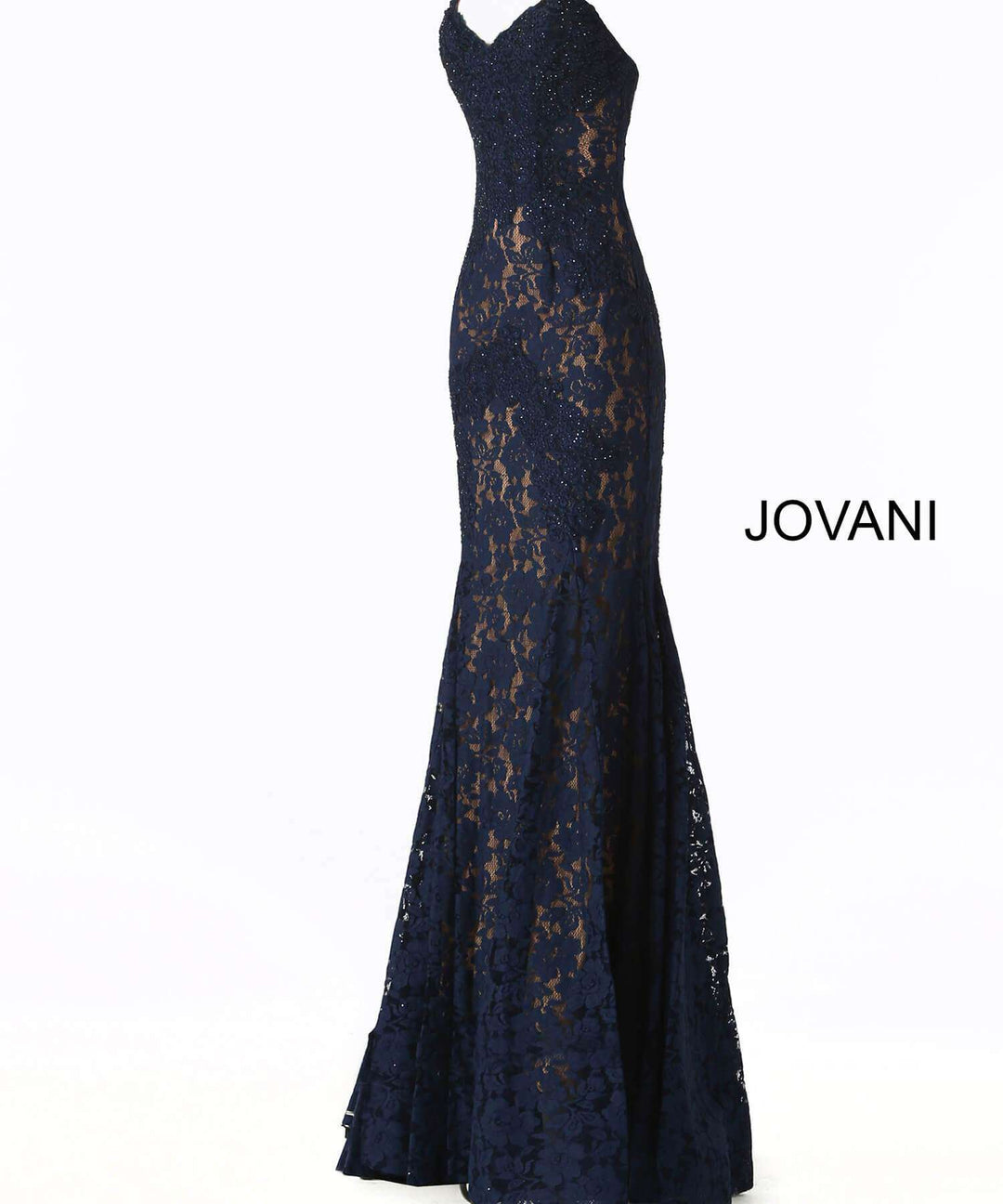 Fitted Strapless Lace Prom Dress Jovani 37334 - Morvarieds Fashion