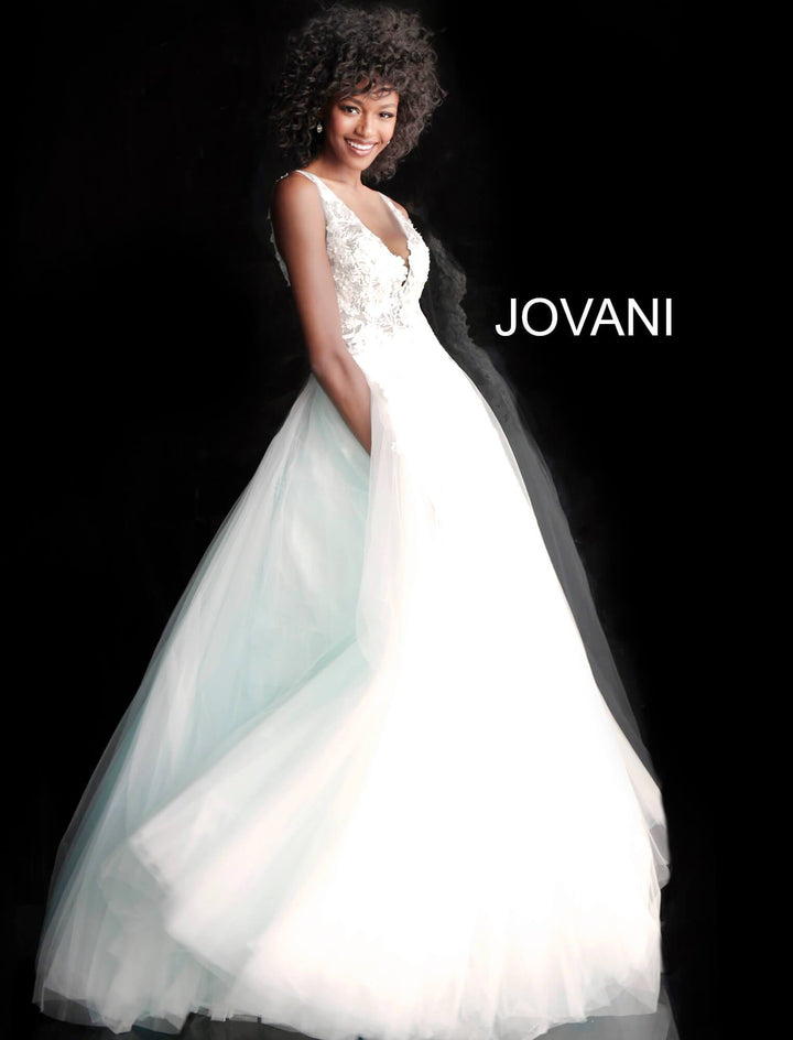 Floral Appliques Prom Dress Jovani 55634 - Morvarieds Fashion